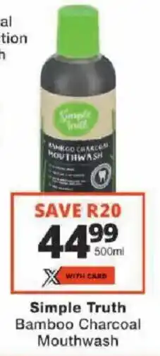 Checkers Simple Truth Bamboo Charcoal Mouthwash offer