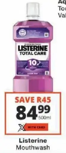Checkers Listerine Mouthwash offer
