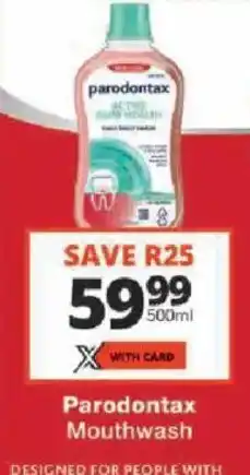 Checkers Parodontax Mouthwash offer