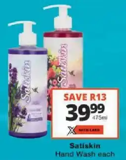 Checkers Satiskin Hand Wash offer