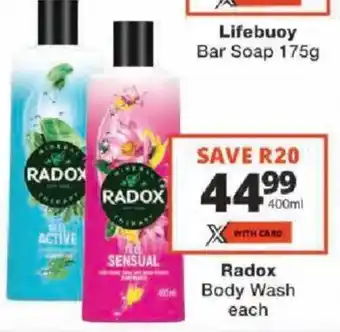 Checkers Radox Body Wash offer