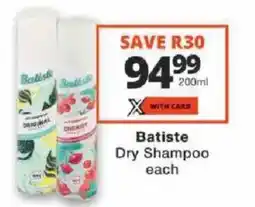 Checkers Batiste Dry Shampoo offer