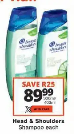 Checkers Head & Shoulders Shampoo offer