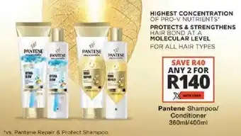 Checkers Pantene Shampoo/ Conditioner offer