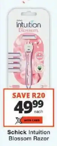 Checkers Schick Intuition Blossom Razor offer