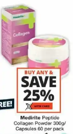 Checkers Medirite Peptide Collagen Powder/ Capsules offer