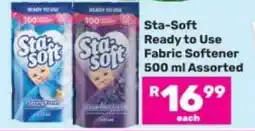 Game Sta-Soft Ready to Use Fabric Softener 500 ml Assorted offer