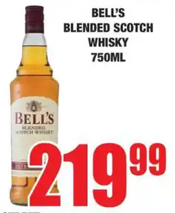 Boxer BELL'S BLENDED SCOTCH WHISKY 750ml offer