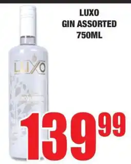 Boxer LUXO GIN ASSORTED 750ML offer