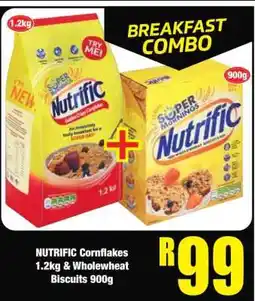 Boxer NUTRIFIC Cornflakes 1.2kg & Wholewheat Biscuits 900g offer