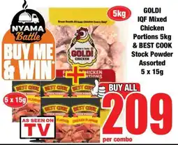 Boxer GOLDI IQF Mixed Chicken Portions 5kg & BEST COOK Stock Powder Assorted 5 x 15g offer
