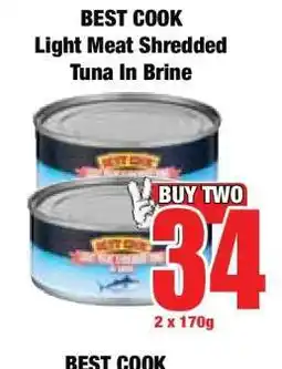 Boxer BEST COOK Light Meat Shredded Tuna In Brine offer