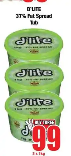 Boxer D'Lite 37% Fat Spread Tub offer