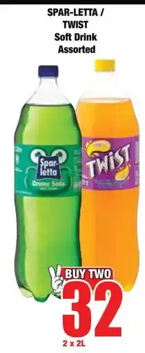 Boxer SPAR-LETTA / TWIST Soft Drink Assorted offer