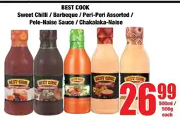 Boxer BEST COOK Sweet Chilli / Barbeque / Peri-Peri Assorted / Pele-Naise Sauce / Chakalaka-Naise offer
