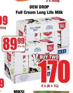 Boxer DEW DROP Full Cream Long Life Milk offer