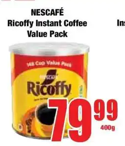 Boxer NESCAFÉ Ricoffy Instant Coffee Value Pack offer