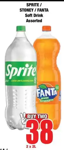 Boxer SPRITE / STONEY / FANTA Soft Drink Assorted offer