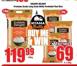 Boxer GOLDEN DELIGHT Premium Grade Long Grain White Parboiled Thai Rice offer