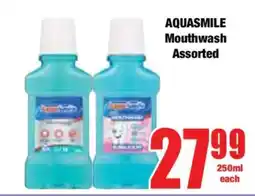 Boxer AQUASMILE Mouthwash Assorted offer