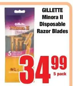 Boxer GILLETTE Minora II Disposable Razor Blades offer