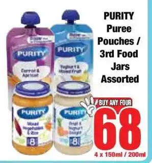 Boxer PURITY Puree Pouches & 3rd Food Jars Assorted offer