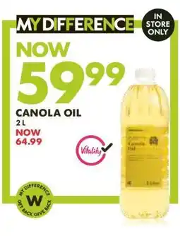 Woolworths Canola Oil offer
