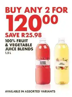 Woolworths 100% Fruit & Vegetable Juice Blends offer