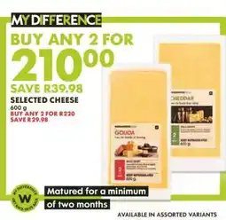 Woolworths Selected Cheese offer