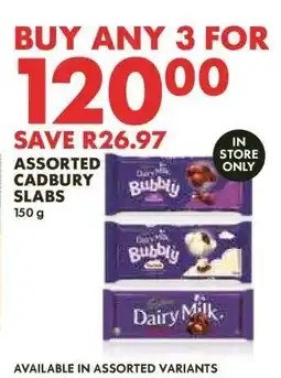Woolworths Assorted Cadbury Slabs offer