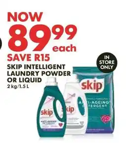 Woolworths Skip Intelligent Laundry Powder or Liquid offer