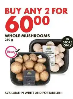 Woolworths Whole Mushrooms offer