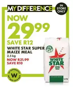 Woolworths WHITE STAR SUPER MAIZE MEAL offer