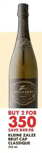 Woolworths Kleine Zalze Brut Cap Classique offer