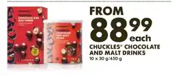 Woolworths CHUCKLES CHOCOLATE AND MALT DRINKS offer