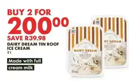 Woolworths DAIRY DREAM TIN ROOF ICE CREAM offer