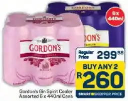 Pick n Pay Liquor Gordon's Gin Spirit Cooler Assorted Cans offer