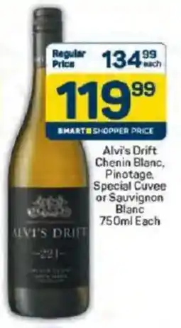 Pick n Pay Liquor Alvi's Drift Chenin Blanc, Pinotage Special Cuvee or Sauvignon Blanc offer