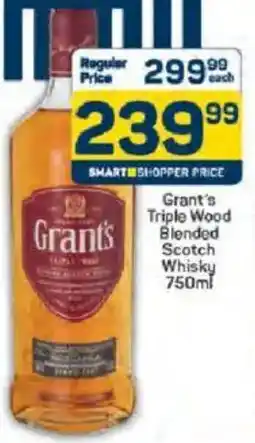 Pick n Pay Liquor Grant's Triple Wood Blended Scotch Whisky offer