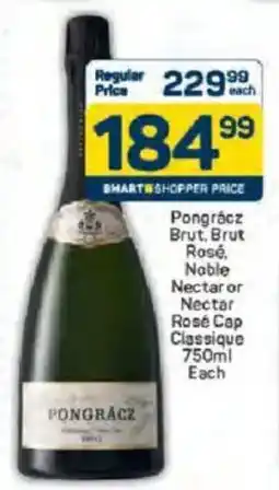 Pick n Pay Liquor Pongrácz Brut, Brut Rosé, Noble Nectar or Nectar Rosé Cap Classique offer