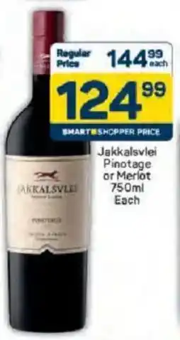 Pick n Pay Liquor Jakkalsvlei Pinotage or Merlot offer