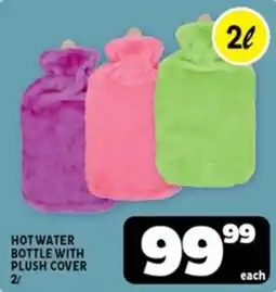 Usave Hot water bottle with plush cover offer