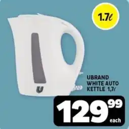 Usave Ubrand white auto kettle offer