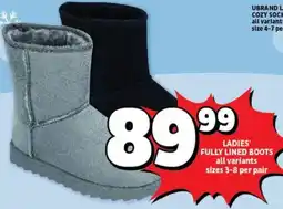 Usave Ladies' fully lined boots offer