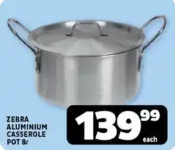 Usave Zebra aluminium casserole pot offer