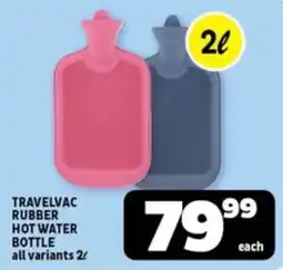 Usave Travelvac rubber hot water bottle offer