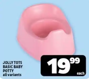 Usave Jolly tots basic baby potty offer