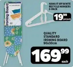 Usave Quality standard ironing board offer