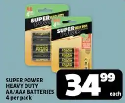 Usave Super power heavy duty aa/ aaa batteries offer