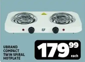 Usave Ubrand compact twin spiral hotplate offer